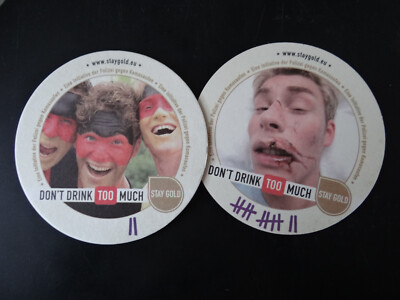 1 Bierdeckel -DON'T DRINK TOO MUCH- Eine Initiative der Polizei gegen Komasaufen