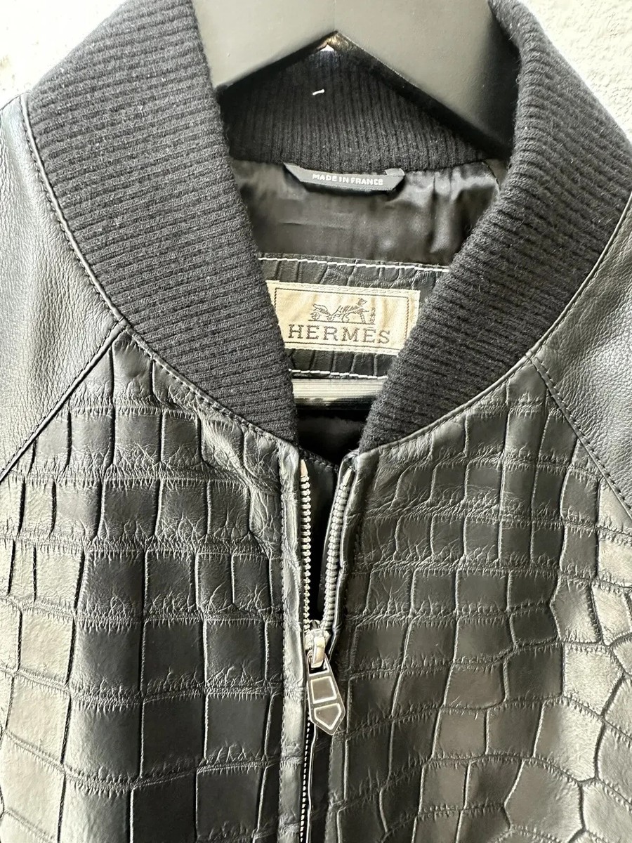 カ*ん様 HERMES crocodile leather jacket Crocodile Leather Jacket For Men | Men's Leather Biker