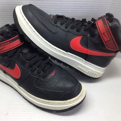 Nike Air Force High Boot Black University Red Men /Fem 12  DA0418-002