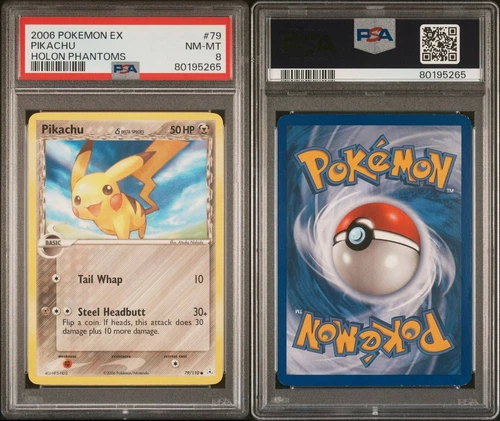 Pikachu 79/110 - PSA 8 - Holon Phantoms - Pokemon Card