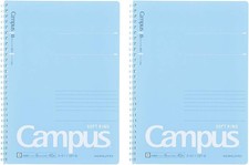 Kokuyo Campus Soft Ring Notebook Semi-B5 Blue 6mm Dot Ruled 34 Lines 40 Sheets