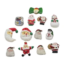 Christmas Button Covers LOT Holiday 13 pc Vintage to Now Button Decoration