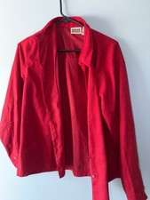 Vintage Chico  s size 2 L/12 red lightweight blazer