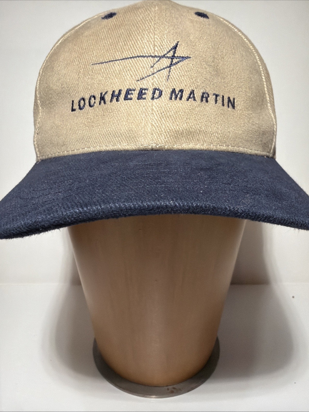 Khaki Blue Lockheed Martin Hat Adjustable Basebal… - image 2