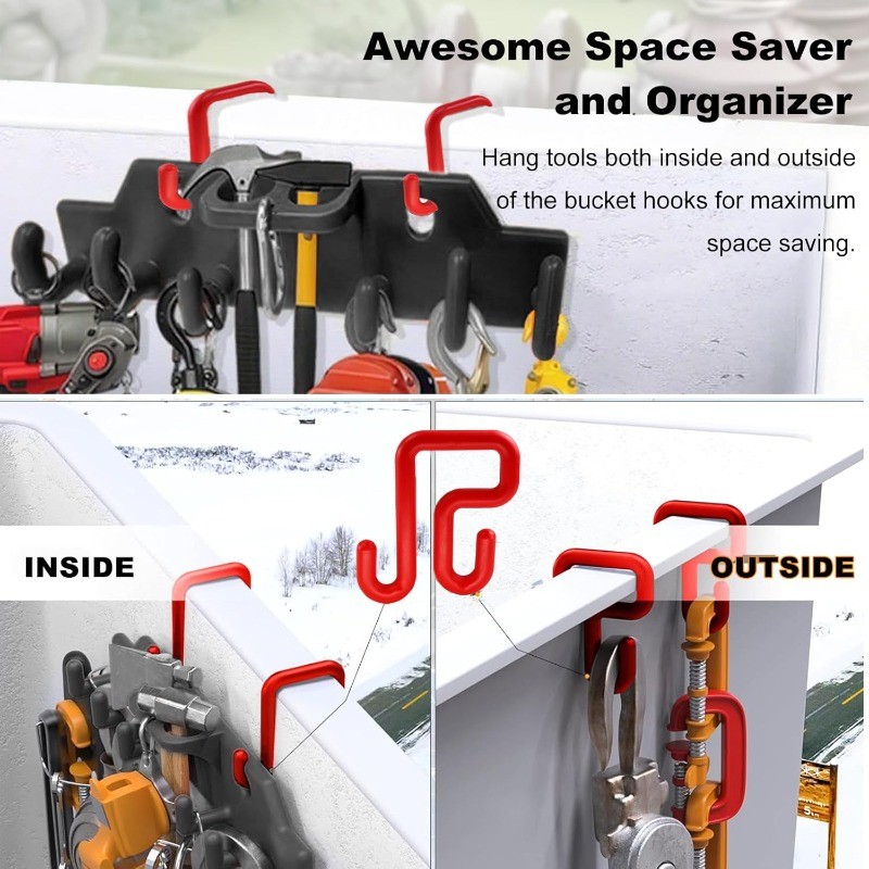 CNQLIS Lineman Tool Board – Bucket Truck Tool Organizer With 2x 2" & 2x 3" Aerial Hooks, 720 Lb Capacity, PP/UV Resistant, For Hanging Tools & Gear