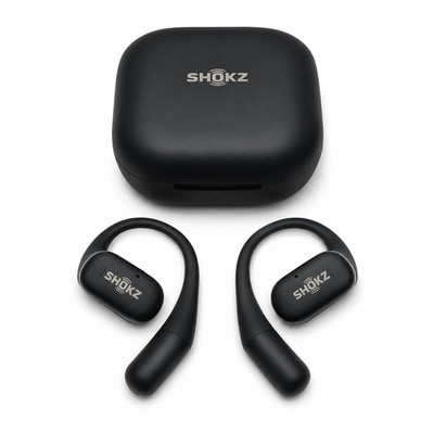 SHOKZ OpenFit Open-Ear Bluetooth Kopfhörer Schwarz geprüft + GRATIS Case