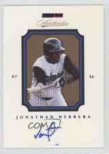 2007 TRISTAR Autothentics Blue Auto 16/250 Jonathan Herrera #56 Auto 0af