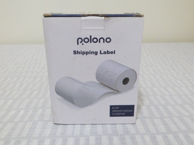POLONO 4"x6" shipping labels Direct Thermal 1 x 220 Roll open box NEW sealed