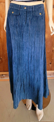 MYTHOLOGY Rare Leather Skirt Maxi Cruch Lined 2 mini Pockets Front Sz 6~RP $ 166
