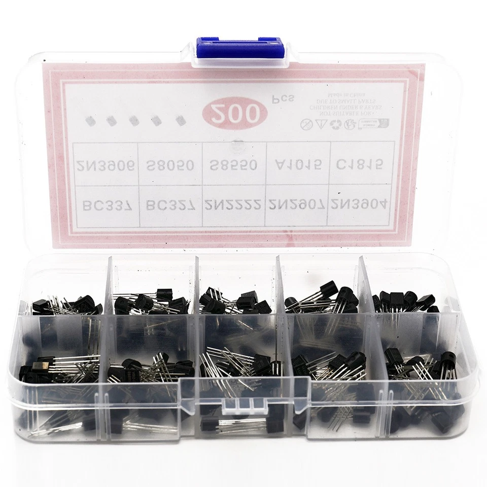 ​​200PCS TO-92 Transistors 10 Types 2N2222 BC337 C1815 DIY Assortment​ - Image 3 of 4