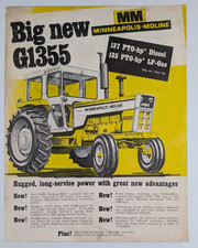 Minneapolis Moline G1355 Tractor Advertising Sales Flyer Leaflet