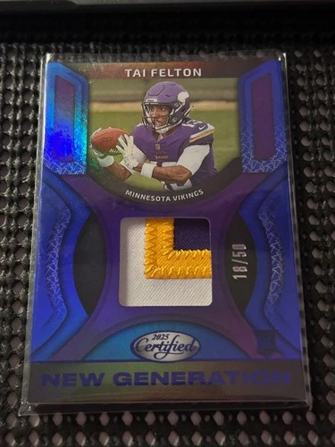 2025 Panini Certified -TAI FELTON #NGJ-TAF-New Generation-MIRROR BLUE /50