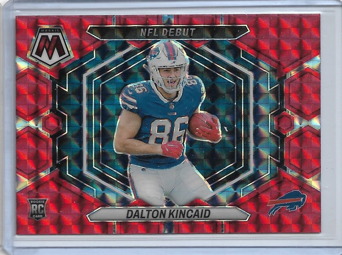 2023 Panini Mosaic DALTON KINCAID RC RED MOSAIC NFL Debut #ND-20 BILLS Rookie