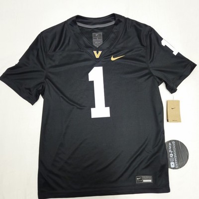 Nike Vanderbilt Commodores #1 Black Team Dri-Fit Football Jersey Men's Size L