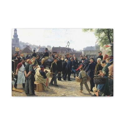 Anton von Werner 1843 1915 His Majesty arriving at Sarrebruck - Canvas Wall Art
