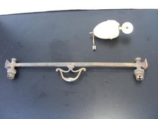 Edwardian brass rise and fall light fitting with ceramic conterballance