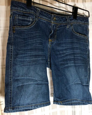 Arizona Jean Co Girls Size 12 1/2 Plus Denim Blue Jean Shorts Msre 33x8
