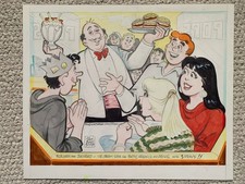 STAN GOLDBERG SIGNED ORIGINAL 12x15 COLOR ARTWORK      VERY RARE     ARCHIE+GANG