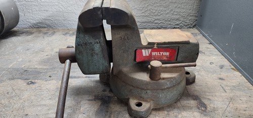 VINTAGE Wilton Swivel Bench Vise #746 USA 6" JAW 7"open 60lb HEAVY WELL MADE
