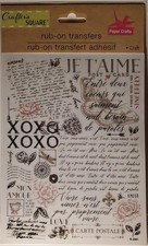 Crafter  s Square Rub on transfers for crafting love themed