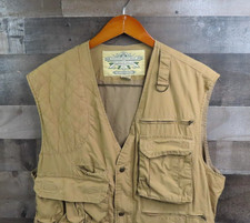 Vintage Banana Republic Safari Vest Mens Small Beige Multi Pocket Hong Kong
