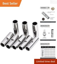 8 Gauge Uninsulated Copper Butt Connectors - 8 Pack for High-Temperature Use