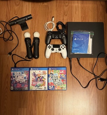 Sony PlayStation 4 Slim Console with Controllers, Camera, Just Dance