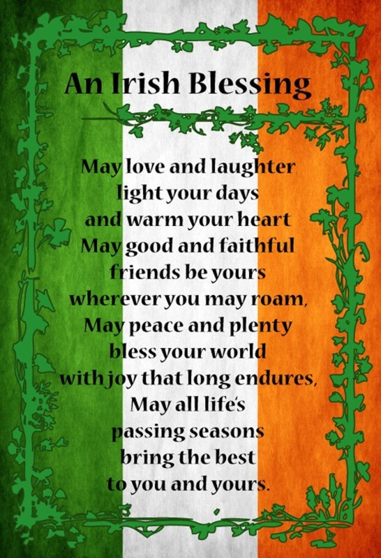 Ontrada Holzschild 12x18cm An Irish Blessing Irischer Segen Sprüche Holz Schild