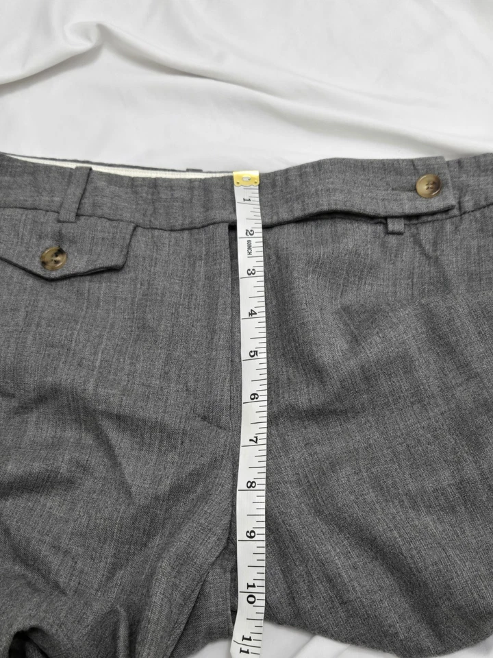 Pantalón Michael Kors Gris Lana Virgen ELASTIZADO Pierna Ancha Mujer’s Talla 6 Hecho en Italia Foto 4 de 4