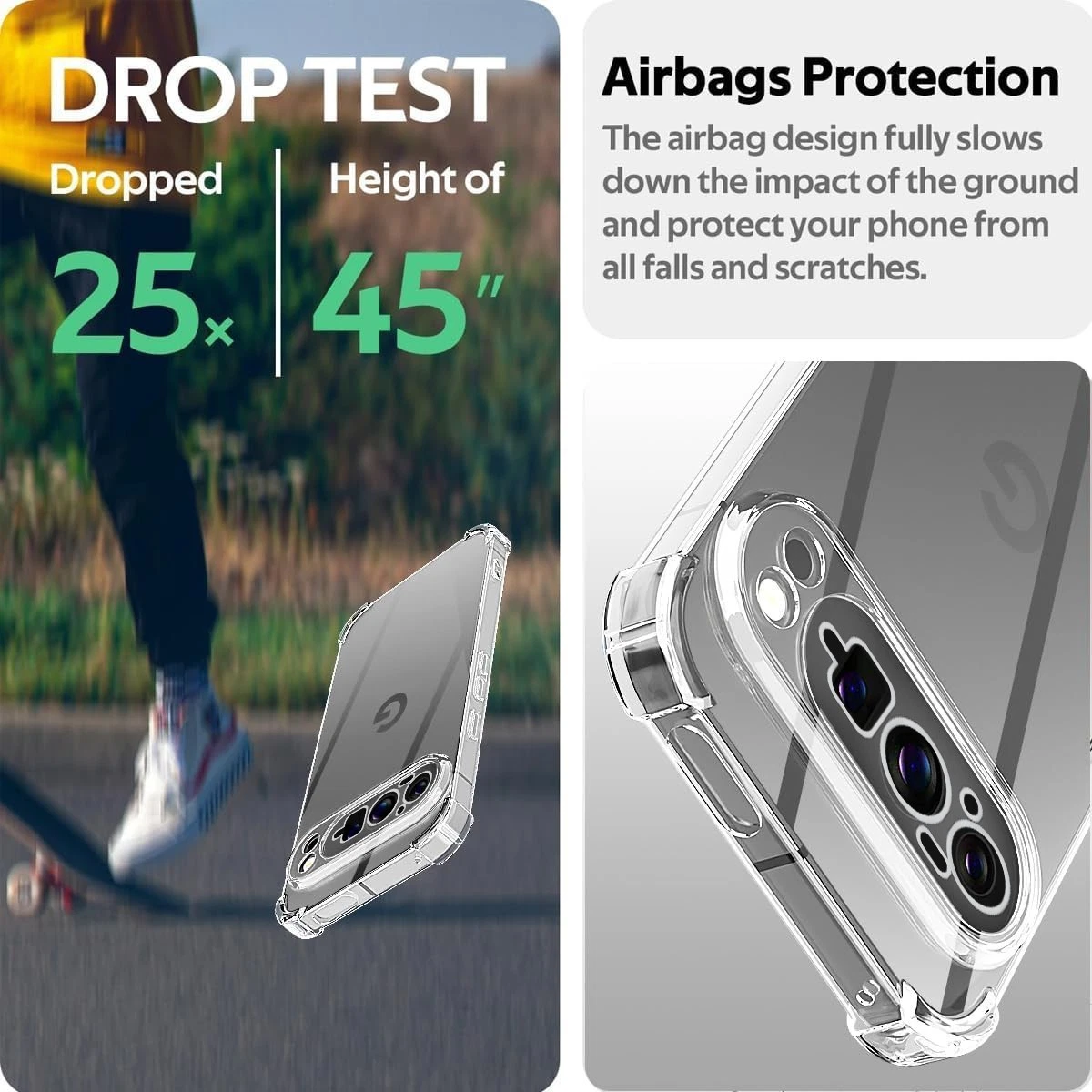 For Google Pixel 9A 7A 8A 6A 4A 5 8 7 6 9 10 Pro XL Case Shockproof Clear Cover - Picture 2 of 34