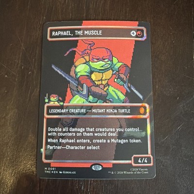 Raphael, the Muscle (0091) 8Bit Showcase Surge Foil Magic The Gathering TMNT