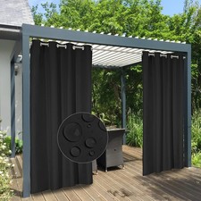 100 Waterproof Outdoor Curtains Windproof Weatherproof Porch Curtains, Premi...