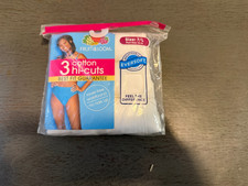 NIP white FRUIT OF THE LOOM white hi cut panties size 7 / large
