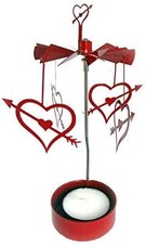 Verano Rotating Tea Light Candle Holder Red Spinning Tealight Holder for Home F