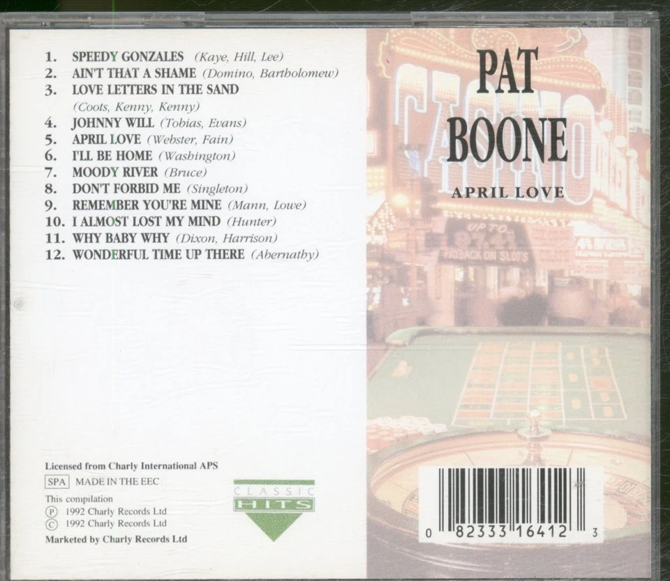 Pat Boone April Love CD Europa Charly 1992 'Klassische Hits' Ausgabe CD CDCD1046 - Bild 2 von 3
