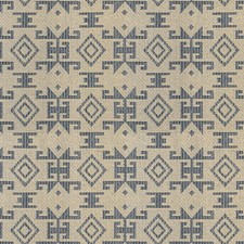 Decora Furnishings Aztec Mosaic Jacquard Fabric, Cobalt Lace, 54" Wide, Yard