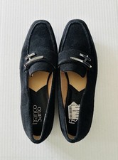 Franco Sarto Petola Loafer Black Suede Leather Slip On Comfort Women's 7M