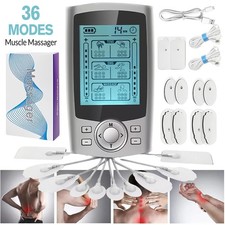 Dual Channel TENS Pain Relief Therapy 36 Modes Muscle Stimulator with 8 Pads