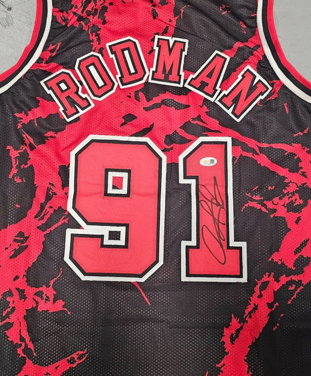 Dennis Rodman Custom Signed Jersey #91 NBA Basketball Chicago