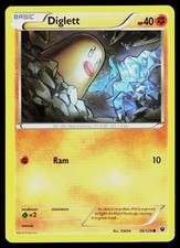 Diglett 36/124 Common TOKIYA XY Fates Collide Pokemon NM