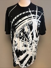 ICECREAM Graphic T-Shirt Black Wheel Paint Sp...