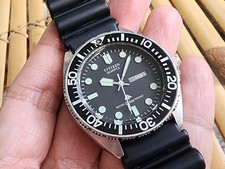 Raro Orologio Uomo Citizen 3802-451732 Vintage Diver Acciaio Nero Promaster Quarzo.