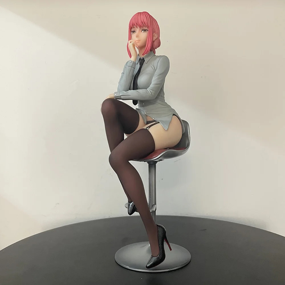 Makima Figure Chainsaw Man Statua 25cm Scala 1/6 Sexy Waifu Anime No Box