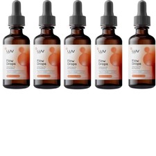 1-5x LUV Health Flow Drops Adaptogen Mushroom Blend Peach Watermelon 1oz.