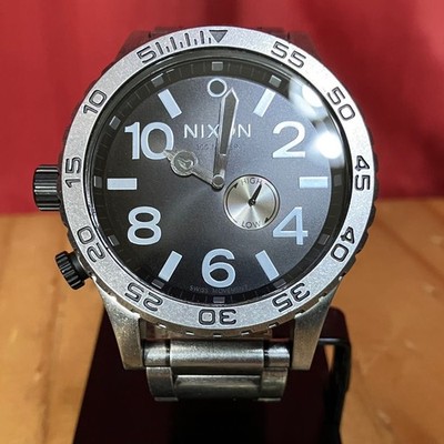 Nixon 51-30 TIDE GRAF Watch Men's Antique Silver STEEL 300m/30 atm