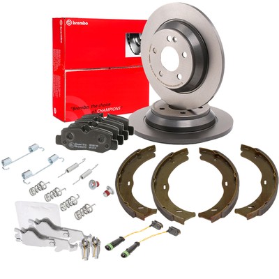 BREMBO Bremsscheiben 300mm Beläge BREMBO Bremsbacken Set Hinten für VITO W447