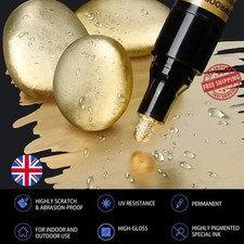 Chrome Mirror Marker Pen Waterproof Paint for Glass Ceramic Rock Plastic UK