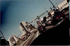 Vintage Found Photo Santa Monica Boulevard Street Snapshot Buildings Cityscape