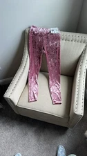 RBX Crushed super soft Velvet Legging in Rusty Rose Size Small NWT