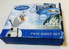 Disney Frozen 3 Piece Twin MICROFIBER Sheet Set NEW OLAF'S Build a Snowman